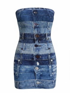 Denim mini dress!